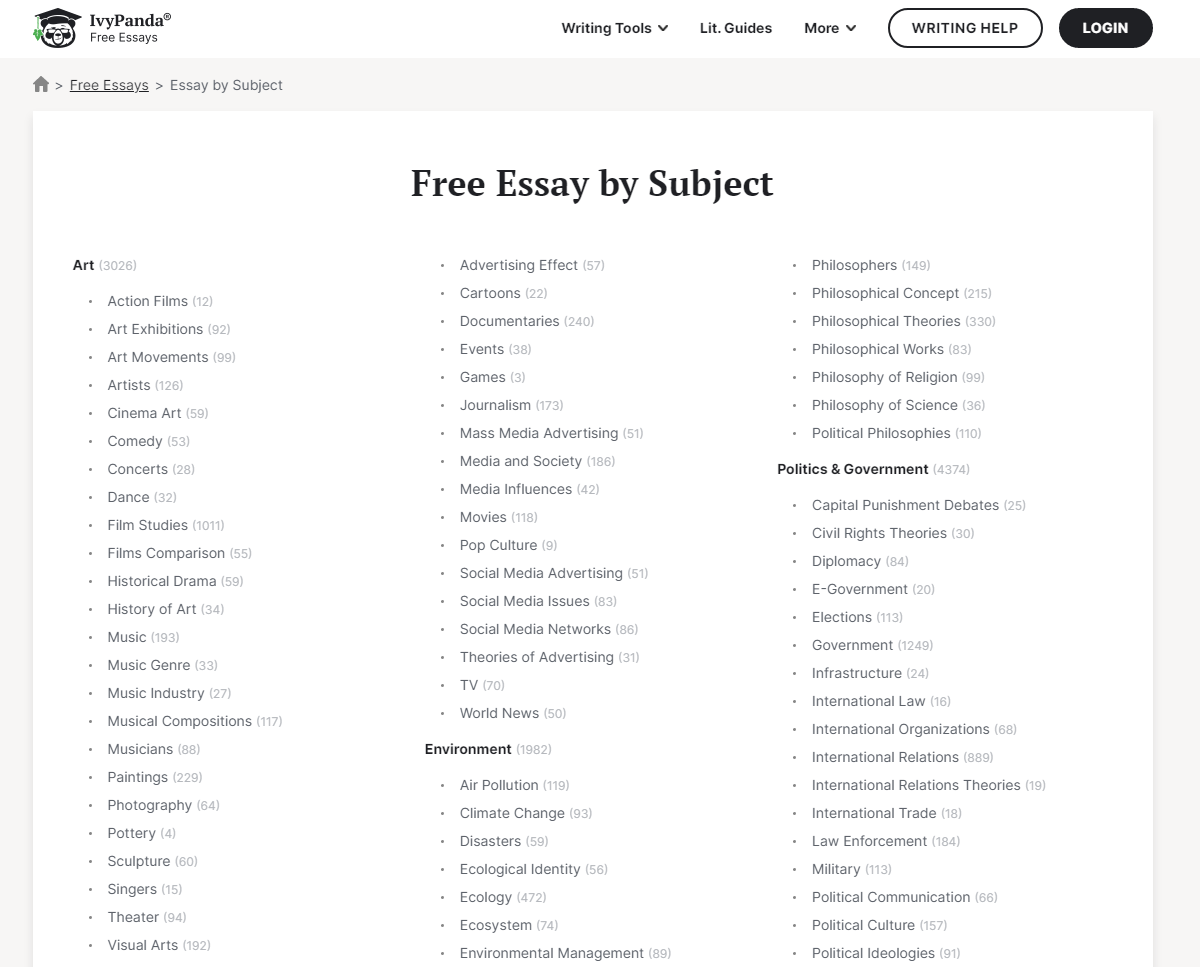 free essays websites