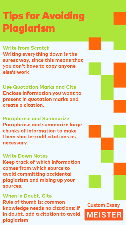 how to avoid plagiarism when writing a research paper