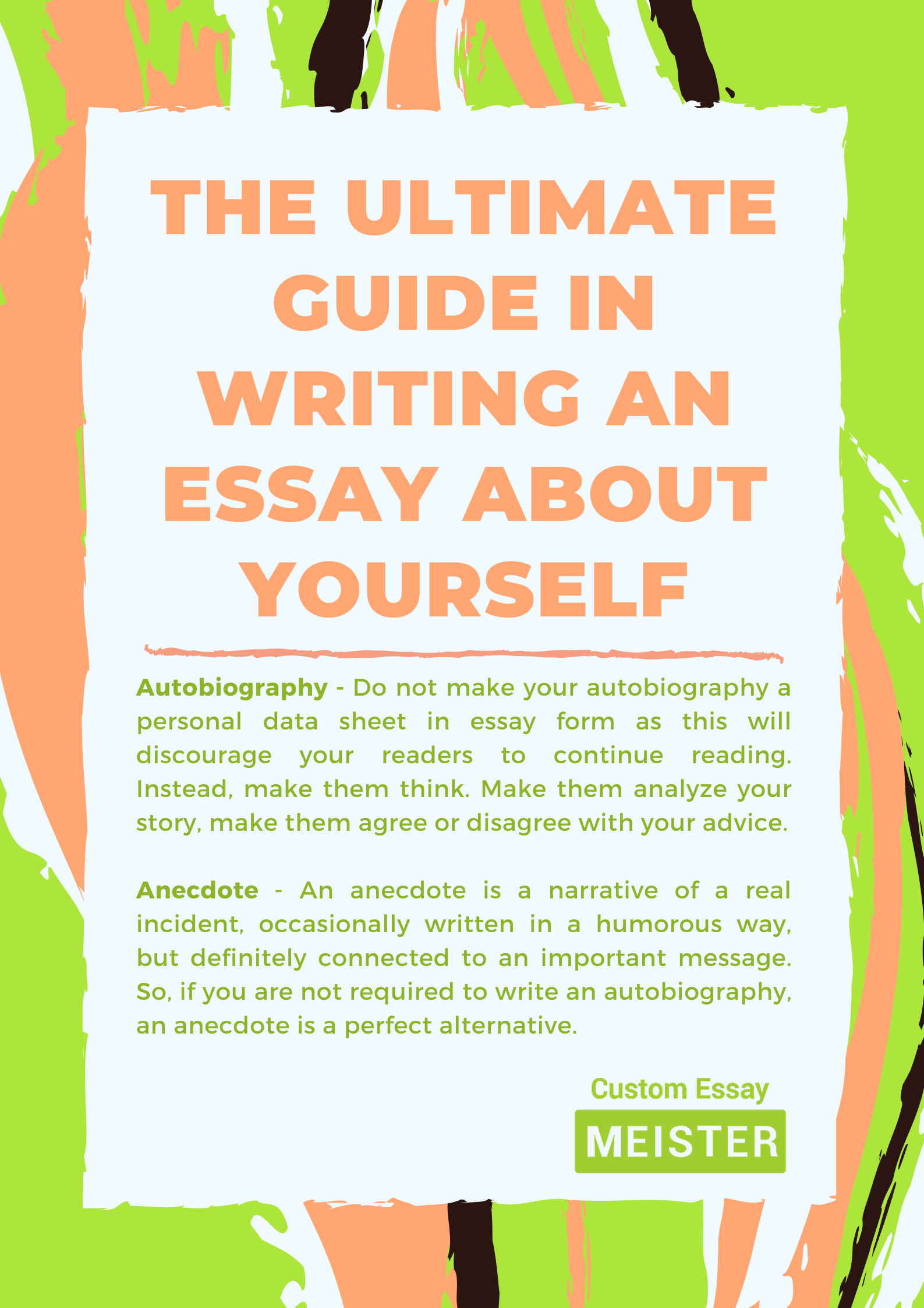 how to write an essay about yourself