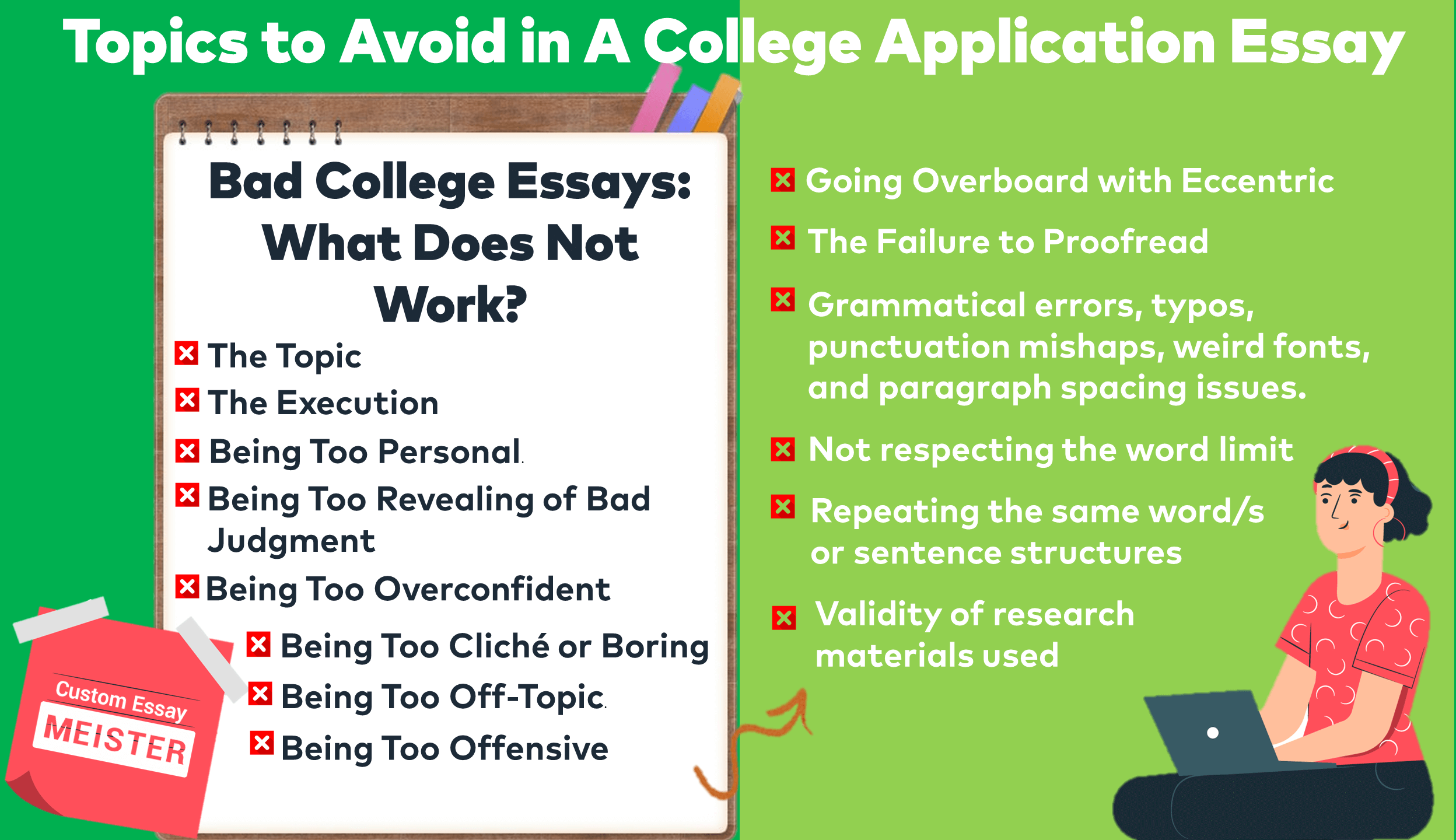 Topics You Should Avoid In A College Application Essay 