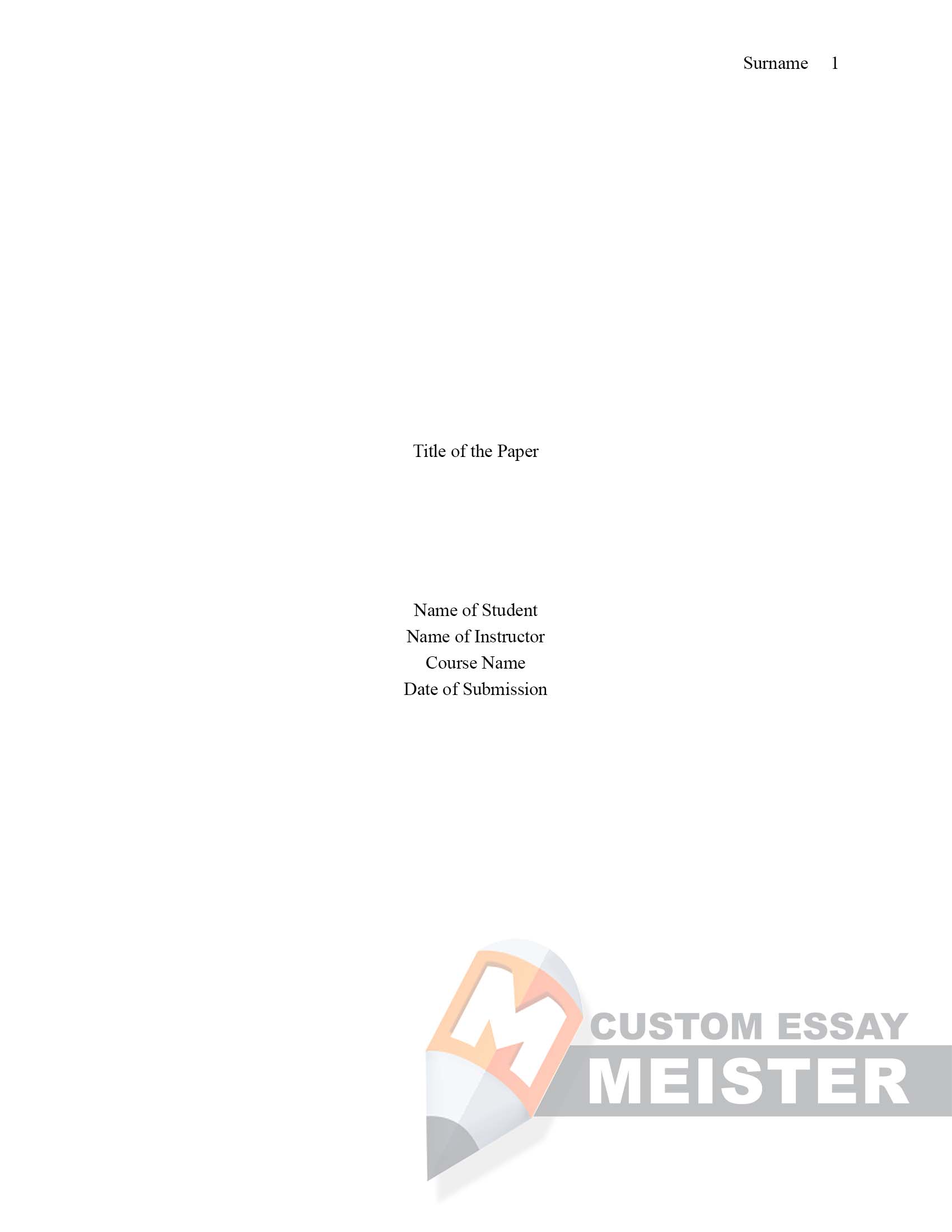 cover page essay mla