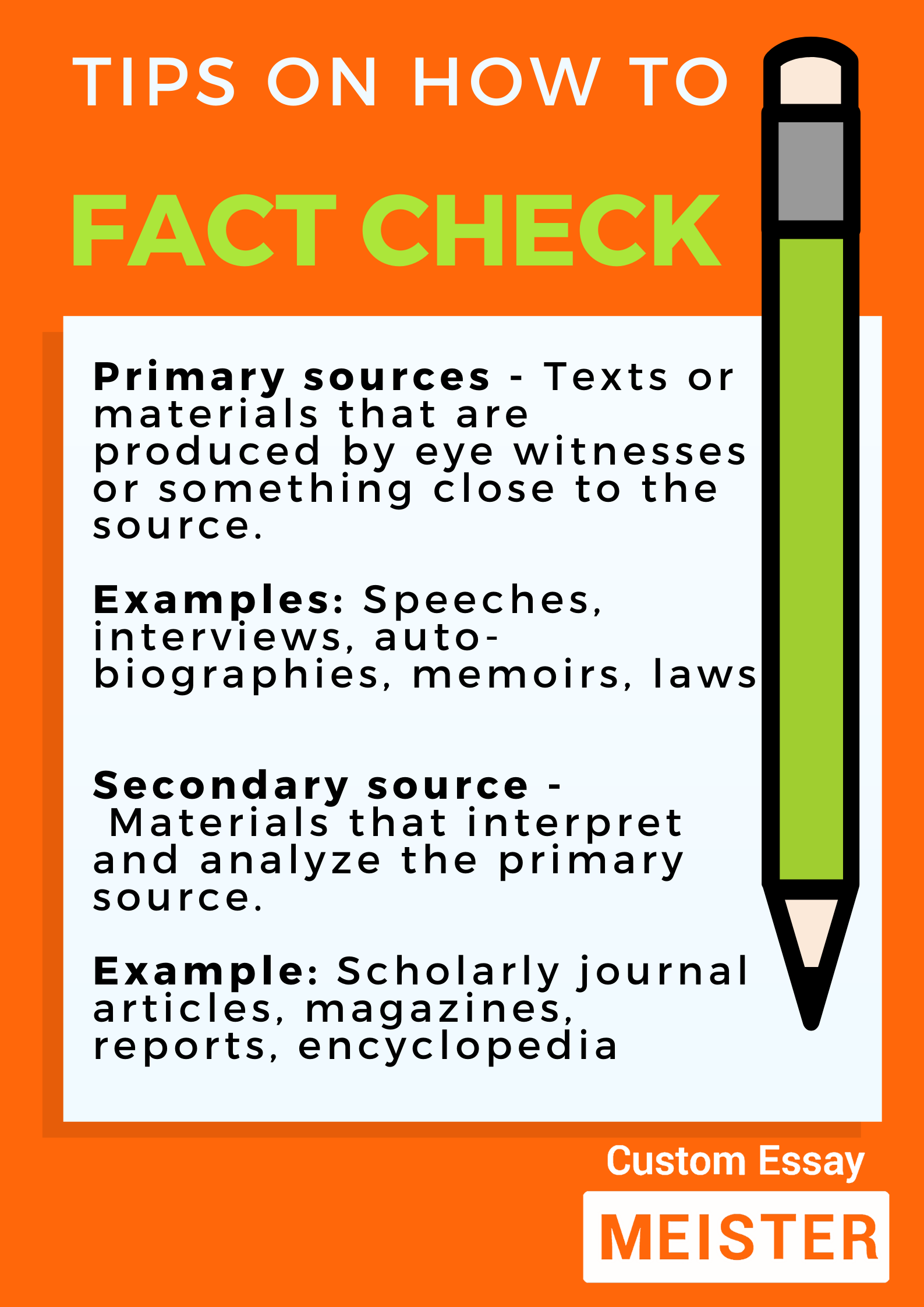 How To Fact Check For Your Essay CustomEssayMeister