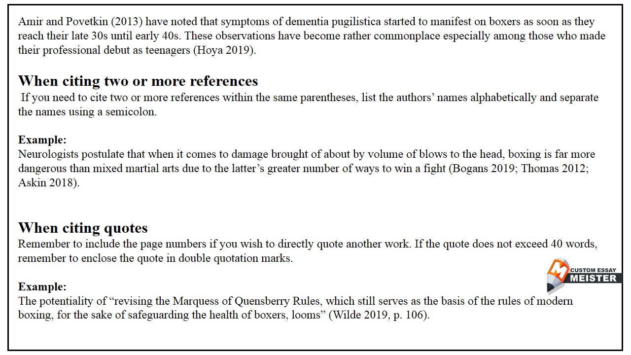 how to reference harvard style example