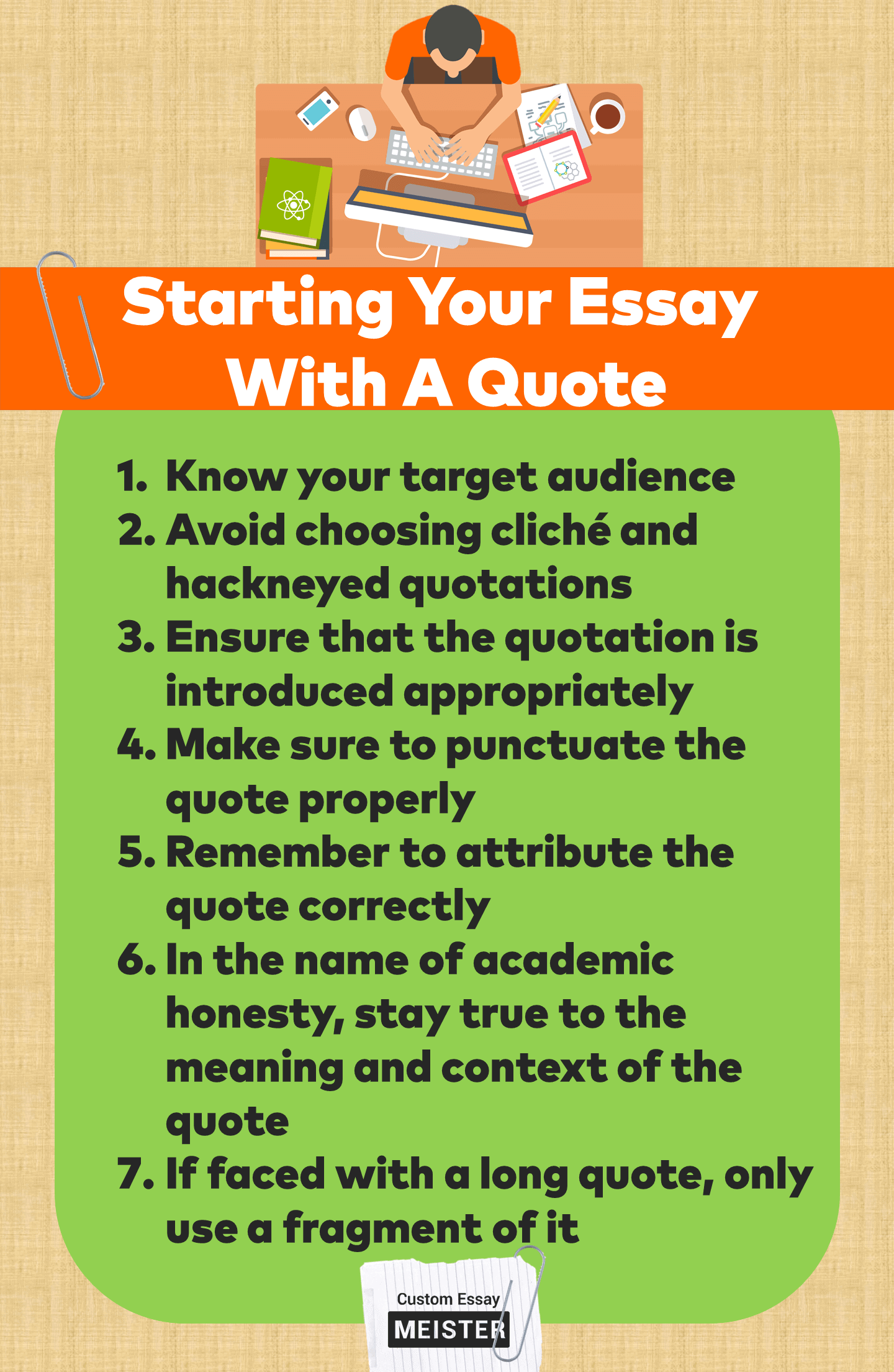 how to start a essay with quote